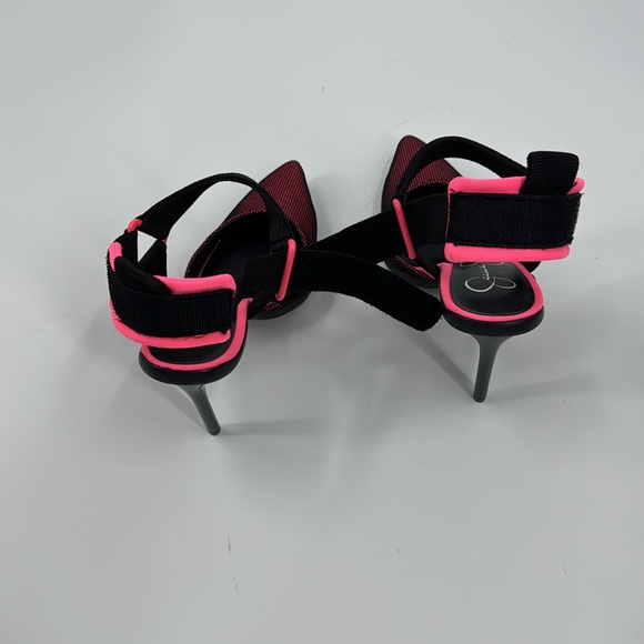 JESSICA SIMPSON Women’s Pink and Black Pointy Stiletto Heels Size 6 NWOT - Picture 5 of 17